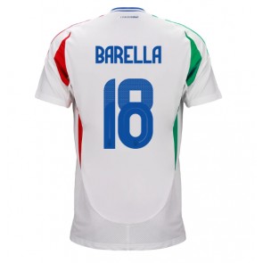 Itálie Nicolo Barella #18 Venkovní Dres ME 2024 Krátký Rukáv